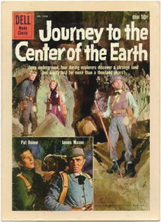 Original Dell paperback promoting the 1959 movie Journey to the Center of the Earth.