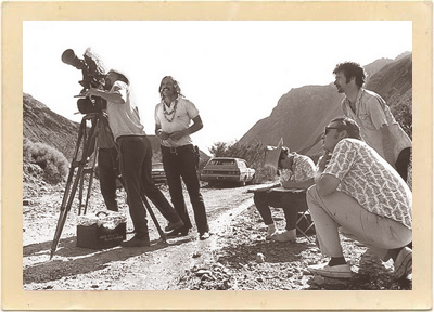 Dennis Hopper directs scenes for “Easy Rider” on the historic Taos Pueblo land.