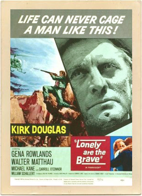 Vintage poster for the movie Lonely Are The Brave.