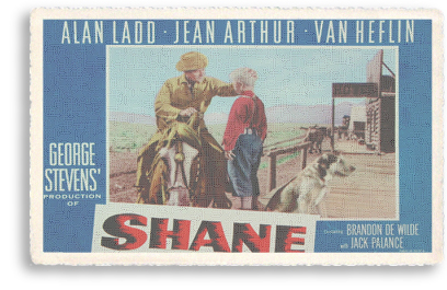 Vintage movie poster for the classic Western, Shane.